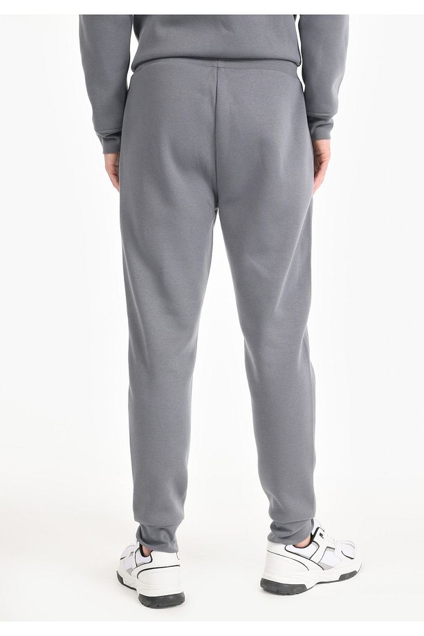 Regular Fit Orta Bel Düz Erkek Gri Eşofman Altı - 2