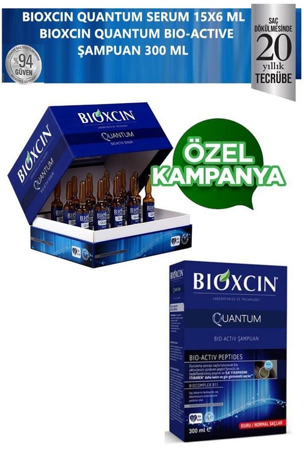 Quantum Serum 15x6 Ml+quantum Bio Activ Şampuan Kuru-normal Saçlar Için 300 Ml - 1