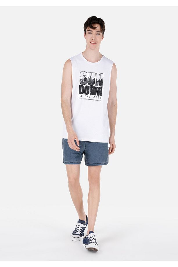 Slim Fit Erkek Mavi Deniz Şortu - 3