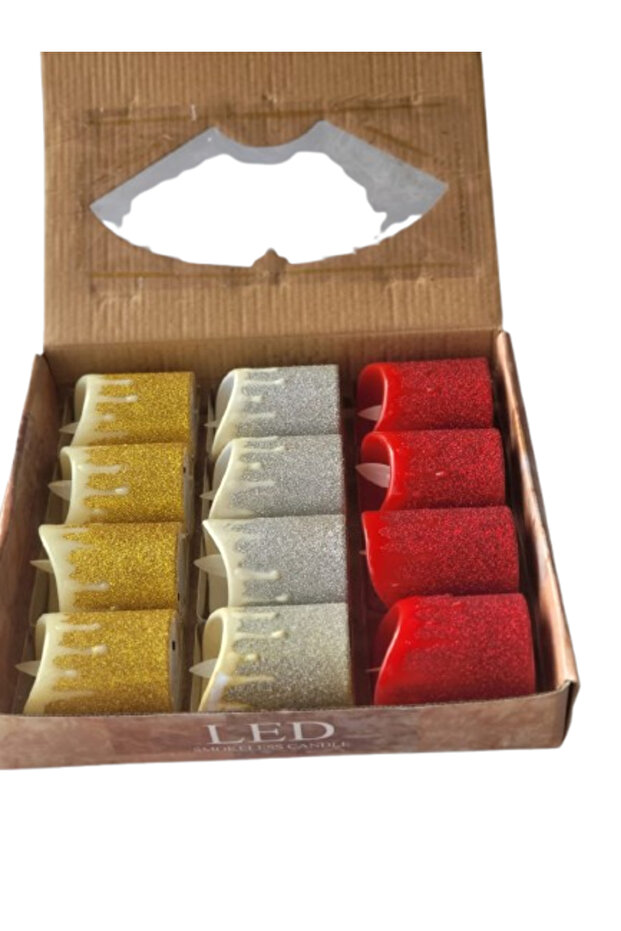 شموع LED 12 قطعة تعمل بالبطارية