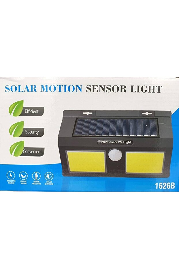 Solar Powered Waterproof Sensor LED Wall Light Black/Yellow - 1