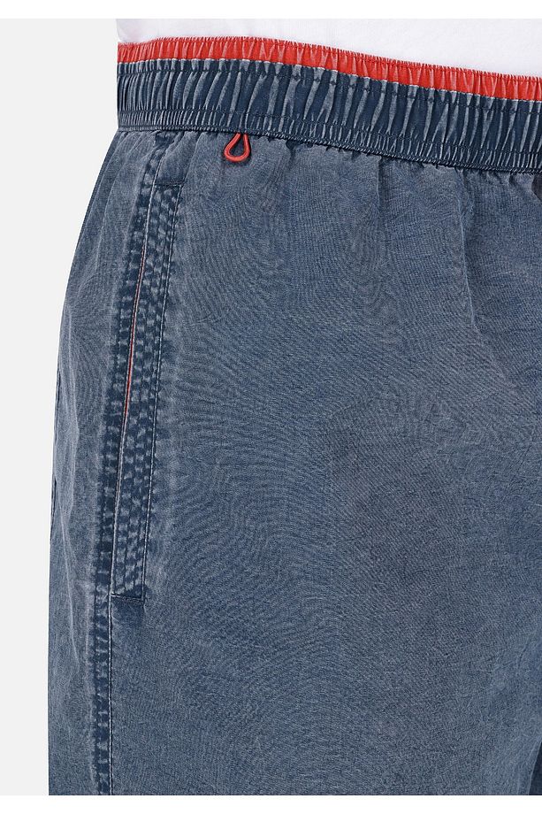 Slim Fit Erkek Mavi Deniz Şortu - 5