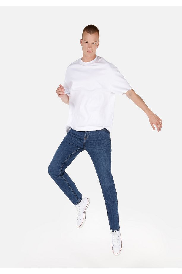 067 Jack Regular Fit Orta Bel Daralan Paça Erkek Mavi Jean Pantolon Cl1071255 - 3