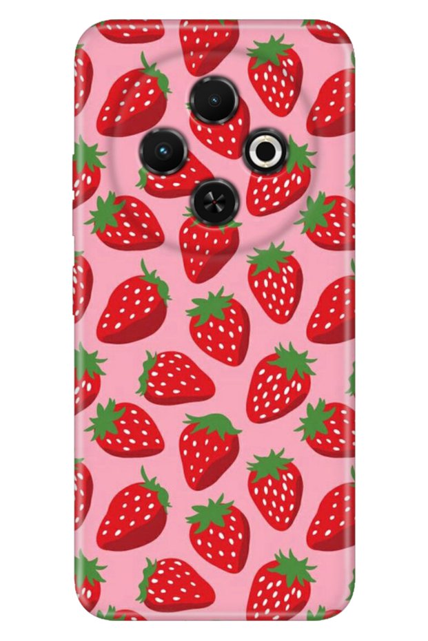 Spark 30C 6.67 " Case Tecno Camera Protection Silicone Printed Sweet Strawberry