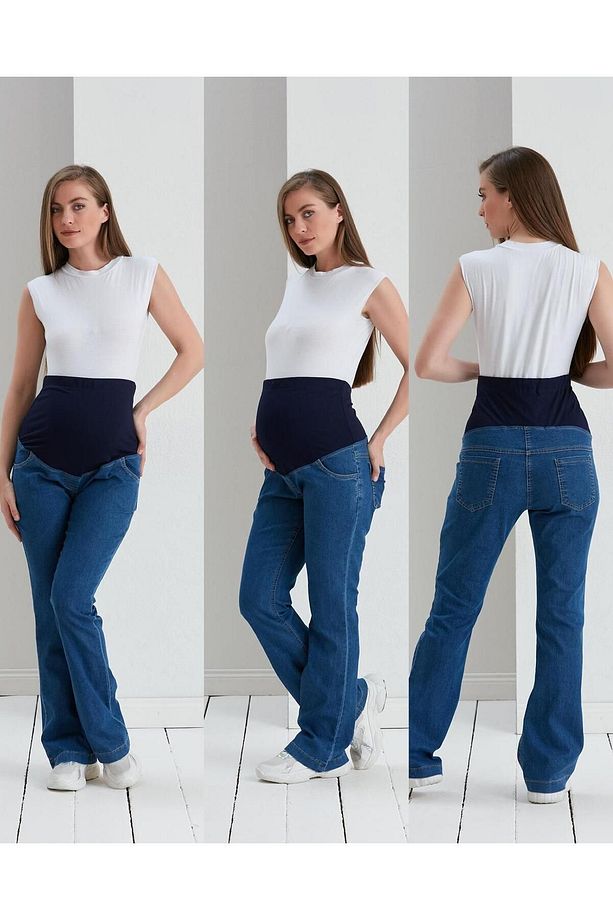 HAMİLE KOT PANTOLONU LİKRALI - 6