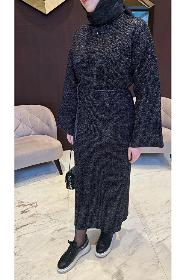 Simli Triko Elbise - 2