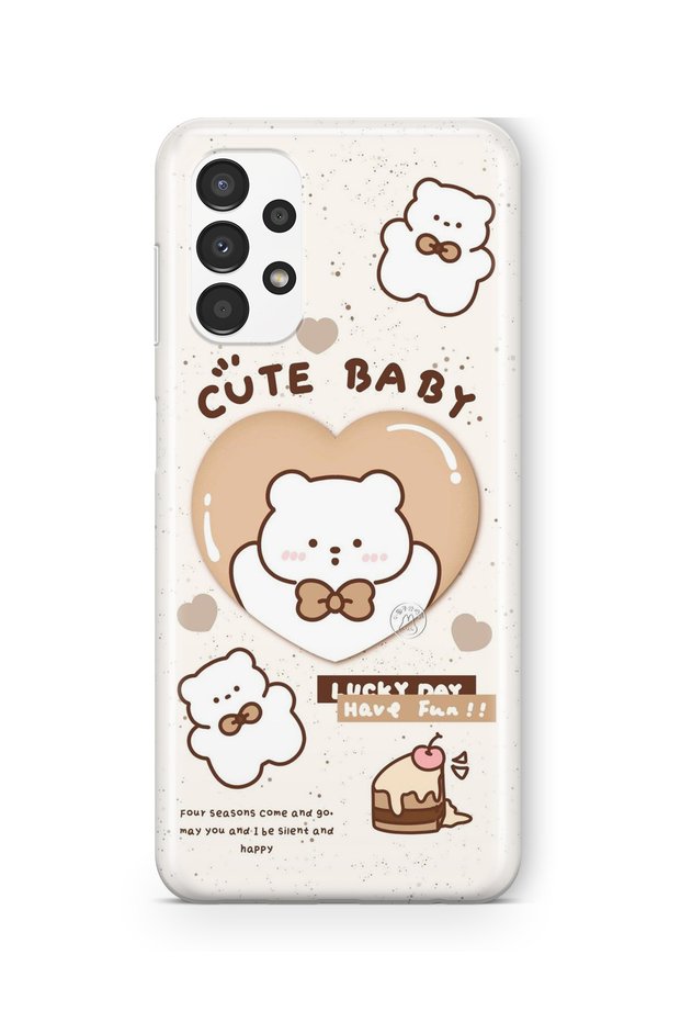 Samsung Galaxy A23 Compatible Cute Baby Design Printed Transparent Case