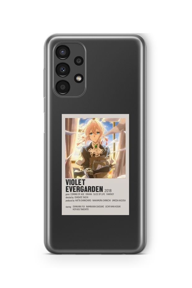Samsung Galaxy A13 Compatible Violet Evergarden Poster Design Printed Transparent Case