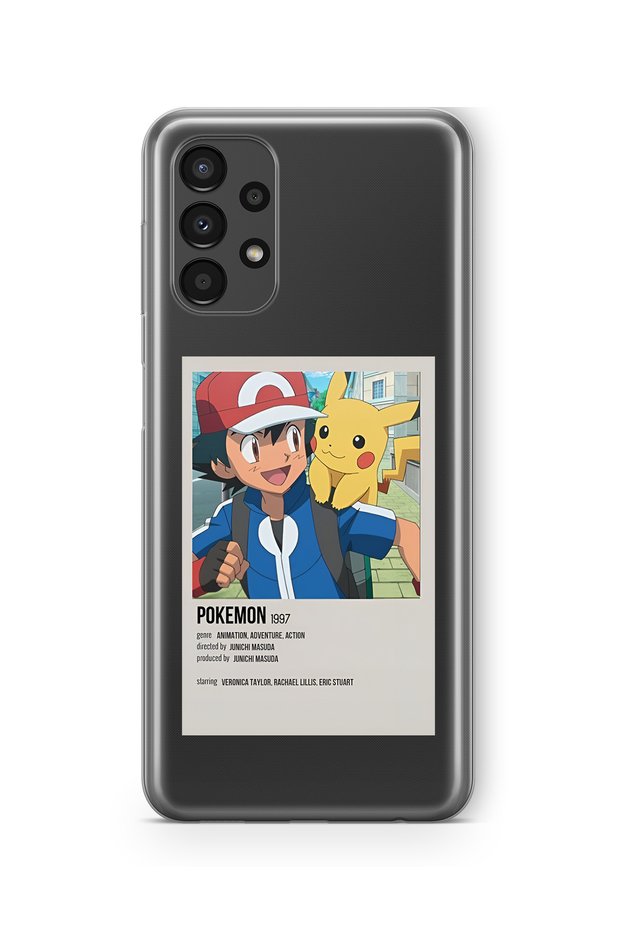 Samsung Galaxy A53 Compatible Pokemon Minimalist Poster Design Printed Transparent Case