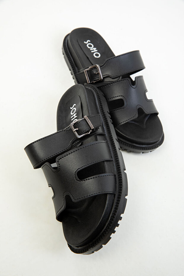 Schwarzer Damen-Slipper 19215 - 4