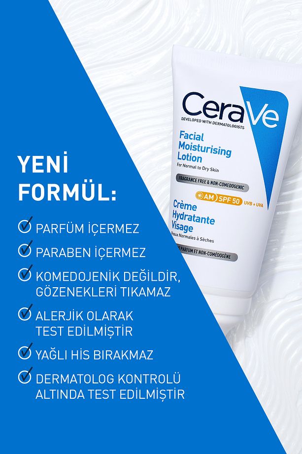 Normal ve Kuruya Dönük Ciltler İçin Yüz Kremi SPF 50 52 ml 2 Adet - 5