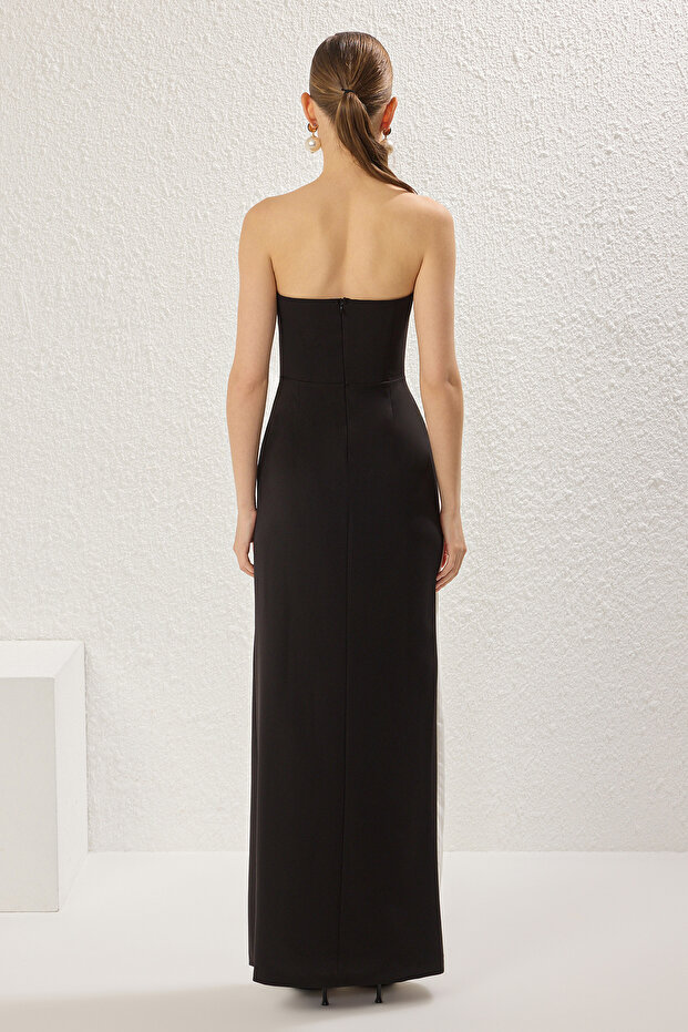 Černo-bílé tkané noční šaty bez ramínek TPRSS25AE00150 - 6