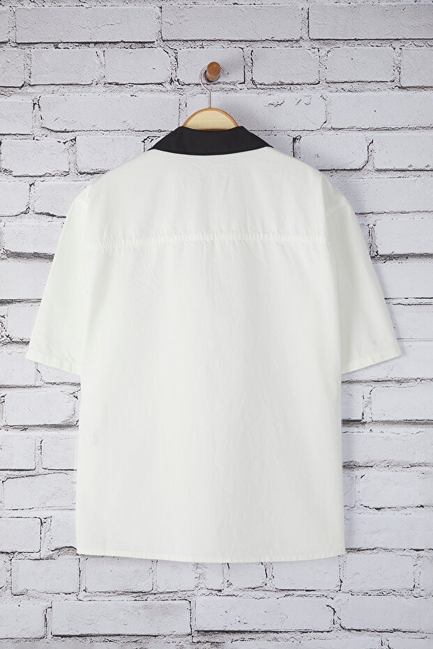 Ekru Oversize Gömlek TMNSS25GO00043 - 4