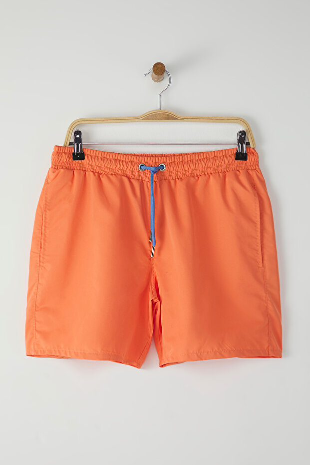 Açık Turuncu Basic Standart Boy Deniz Şortu TMNSS20DS0023 - 5