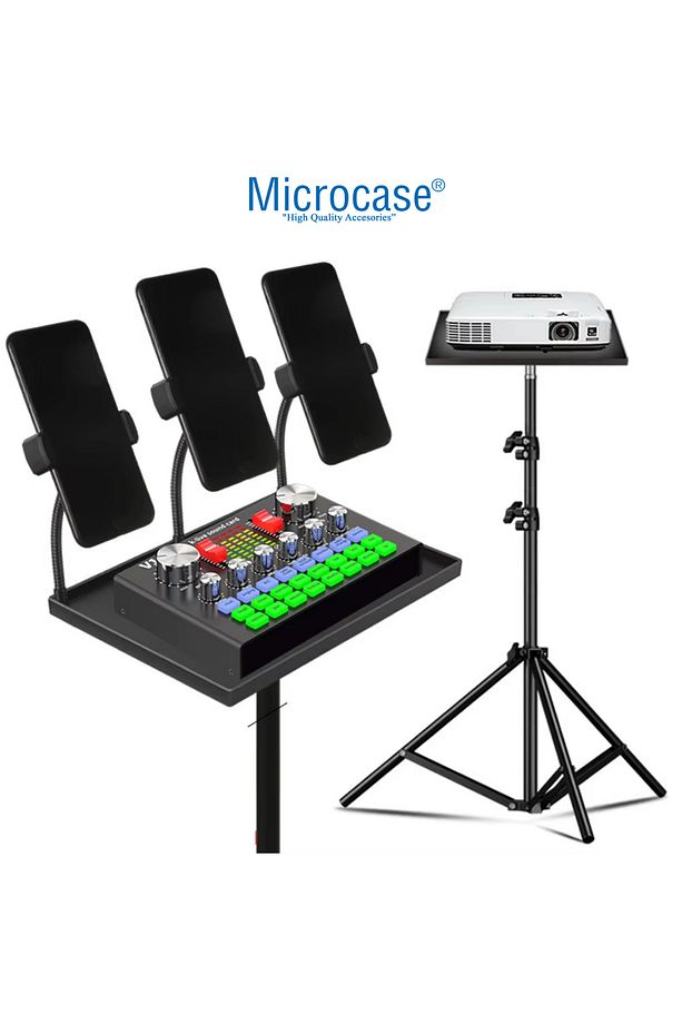 Sunum Projeksiyon Cihazı Notebook Vb için Çok Amaçlı Ayaklı Sehpa Stand + 2.1 MT Tripod - AL5097 - 8