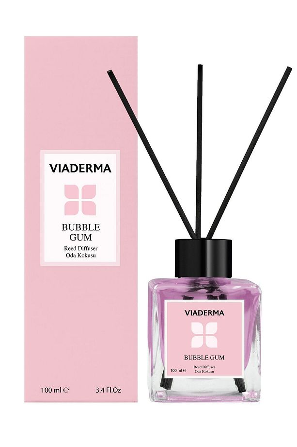 Kare Şişe BubbleGum Esansı Bambu Çubuklu Oda Kokusu 100 ml - 2