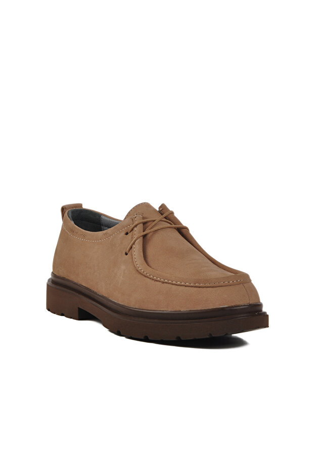 Sand Nubuck Genuine Leather Men's Casual Shoes
