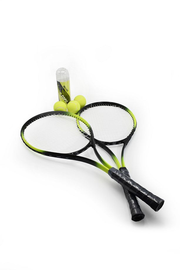 2 Adet  27 İnç Yetişkin Tenis Raketi + 1 Adet Tenis Çantası + 3 Adet Maç Topu - 3