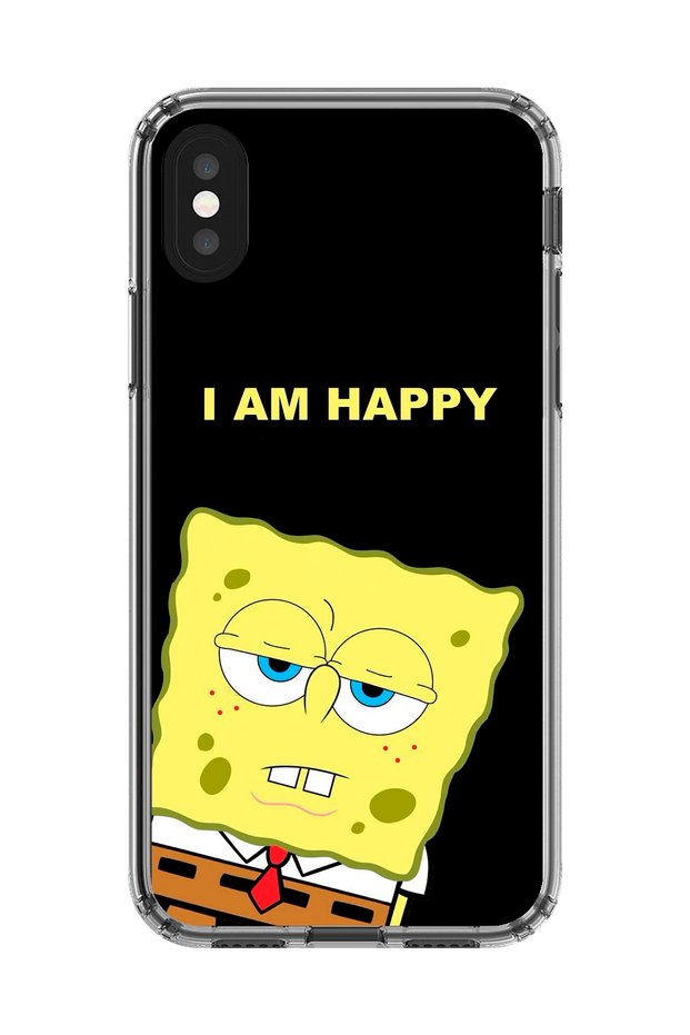 iPhone XS Max Compatible Transparent Case with Sponge Design 1