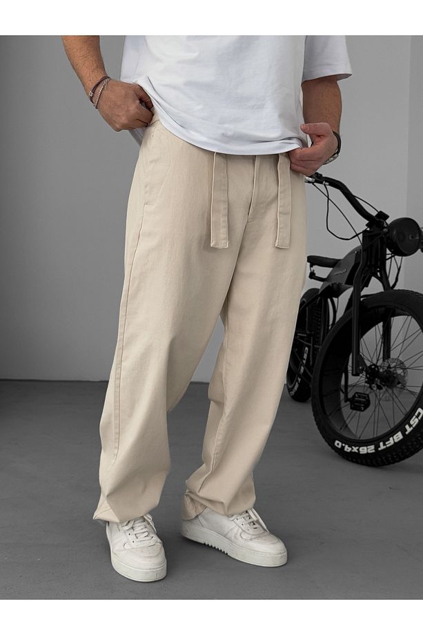 Taş Basic Kuşaklı Baggy Pantolon Ke-1006/1011 - 3