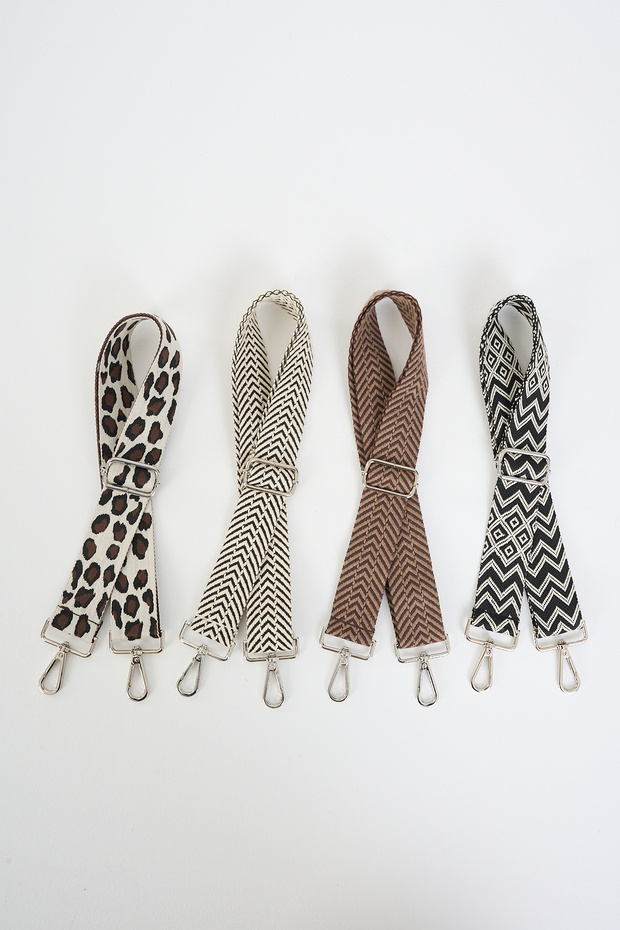 Leopard Pattern Chevron Ayarlanabilir Çanta Sapı (110 CM) - 5