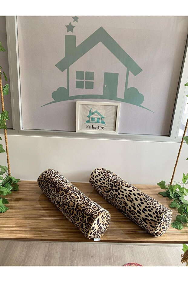 E543 Leopard Pattern-Cylinder Throw Pillow Cover