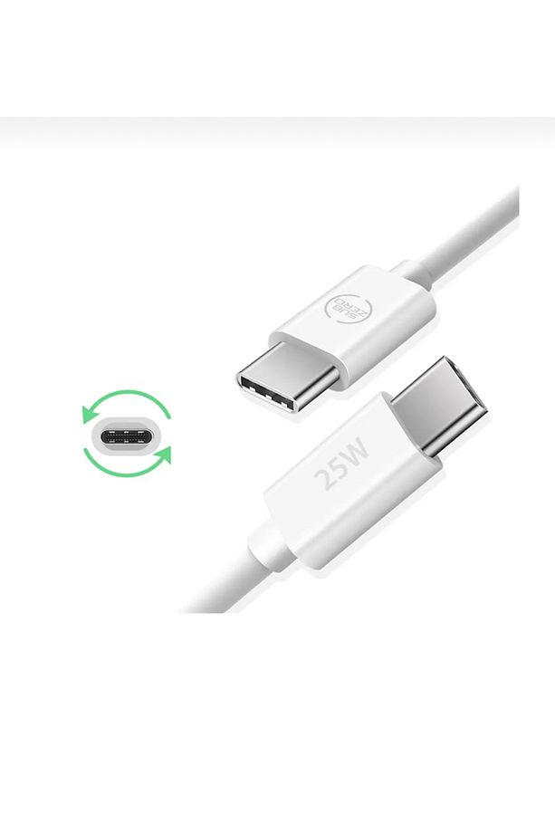 20w Hızlı Type C Şarj Kablosu Çift Taraflı Type-c To Type-c 20w Pd Şarj Kablo 25cm Kısa Araç Içi - 3