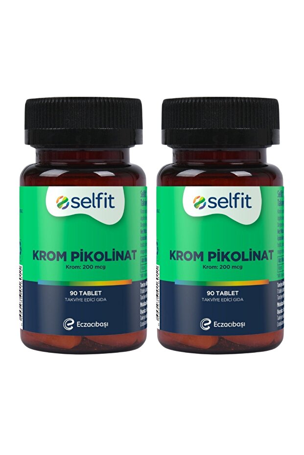 Krom Pikolinat 200 mcg 90 Tablet x 2 - 1