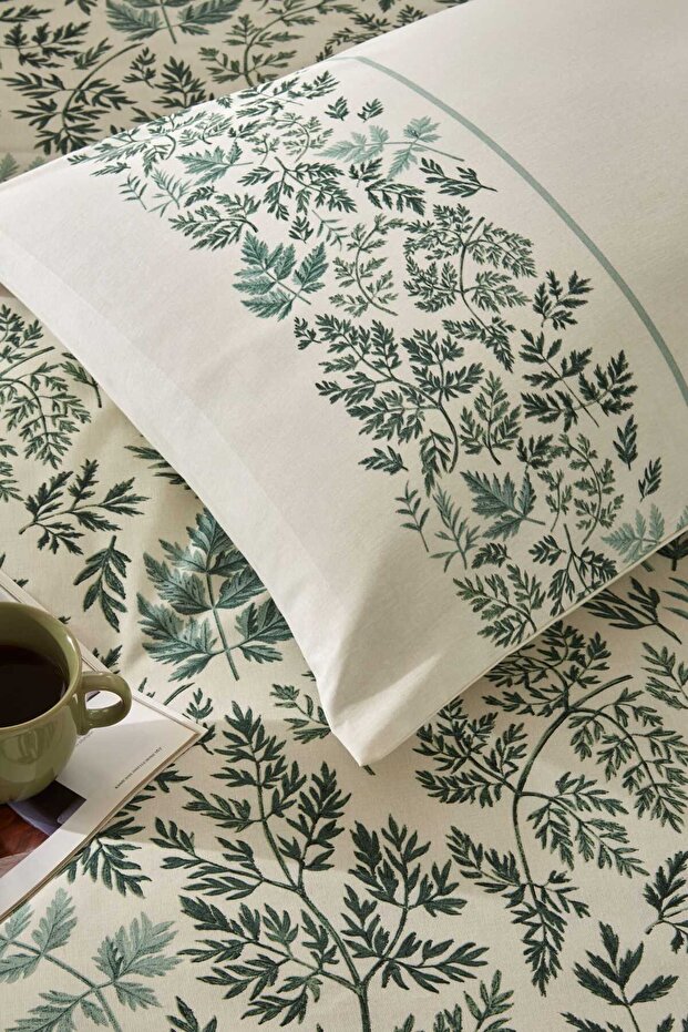 طقم غطاء لحاف مزدوج بنمط أوراق الشجر - 3