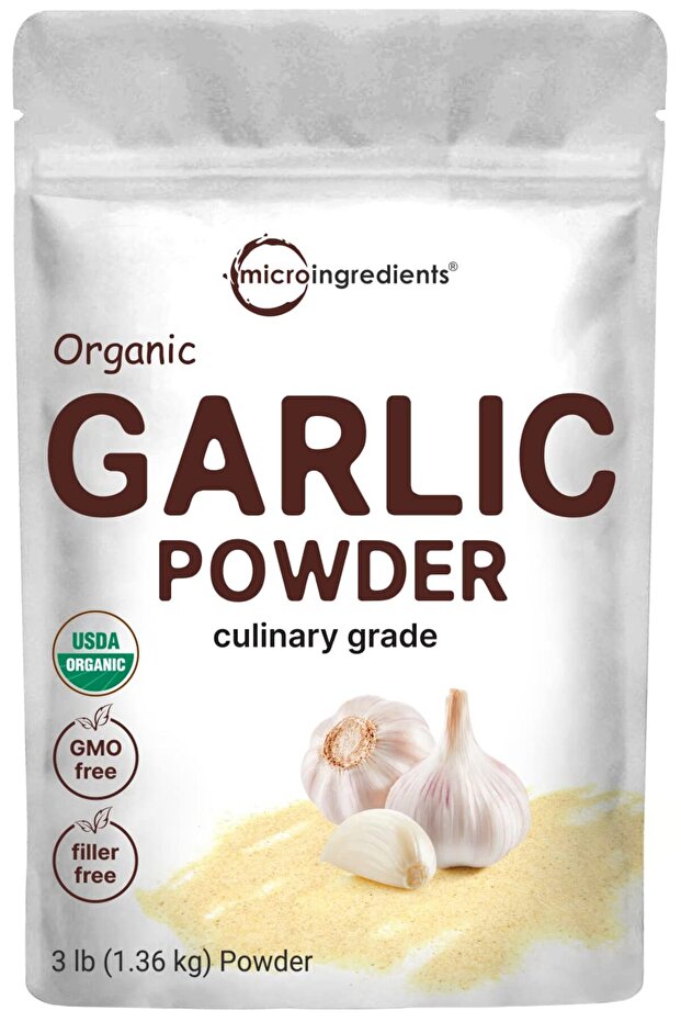 Organic Garlic Powder, 3lbs | Premium Culinary Grade | Non-GMO, Additive-Free | Bulk Supply