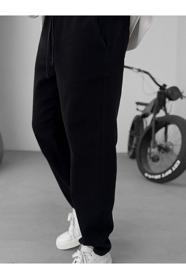 Siyah Regular Fit Diz Dikişli Pantolon YP-5010 - 7