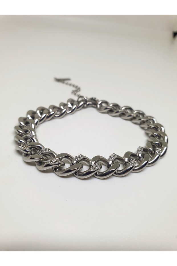 1. Grade Quality 316L Surgical Steel Women Bracelet, Chain with Stone Model No 15