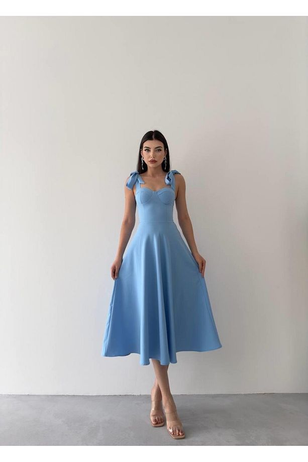 Sindirella Midi Atlas Elbise - 4
