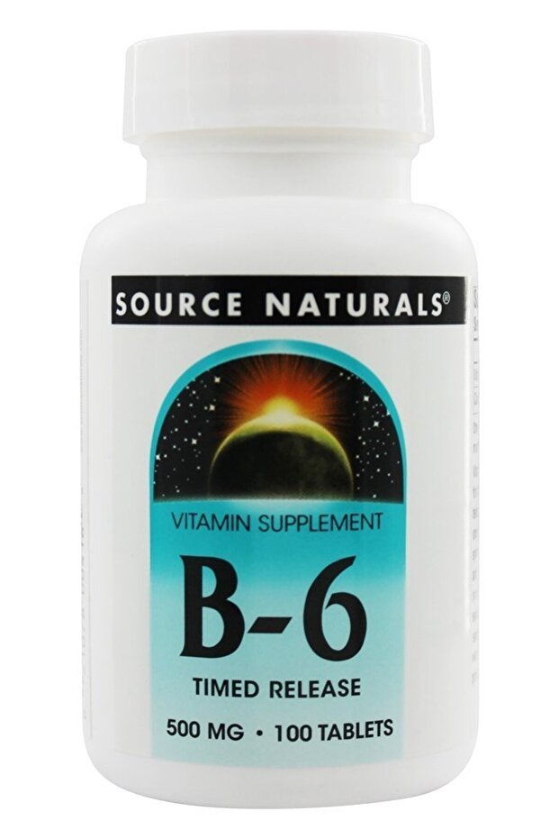 B-6, 500 mg, 100 Tablets, Source Naturals