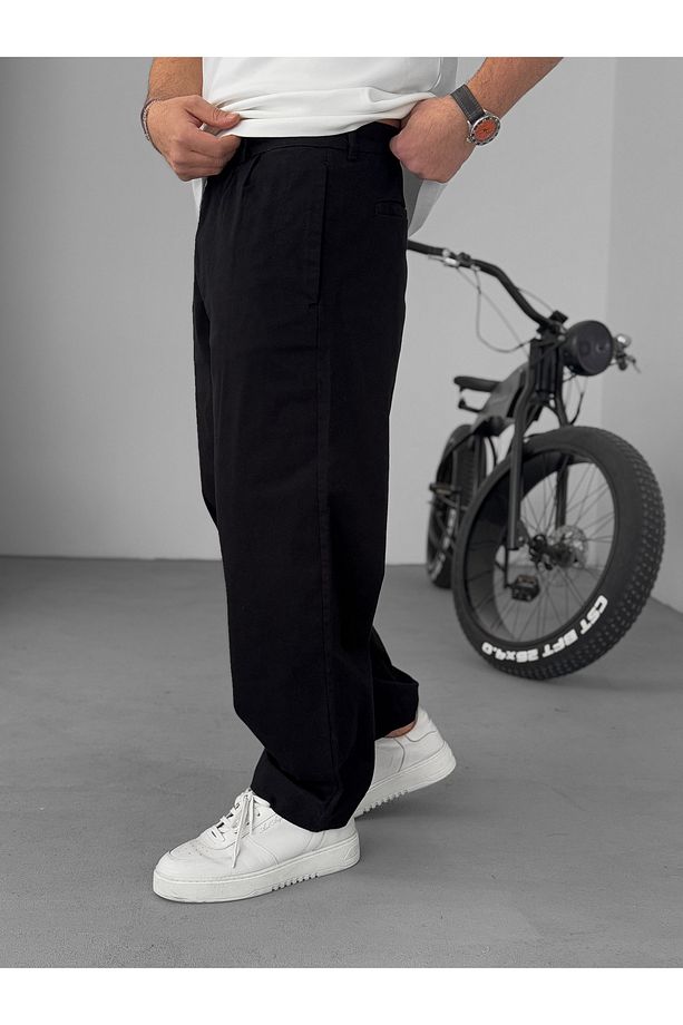 Siyah Basic Boyfriend Pantolon KE-1008/1005/1009 - 5