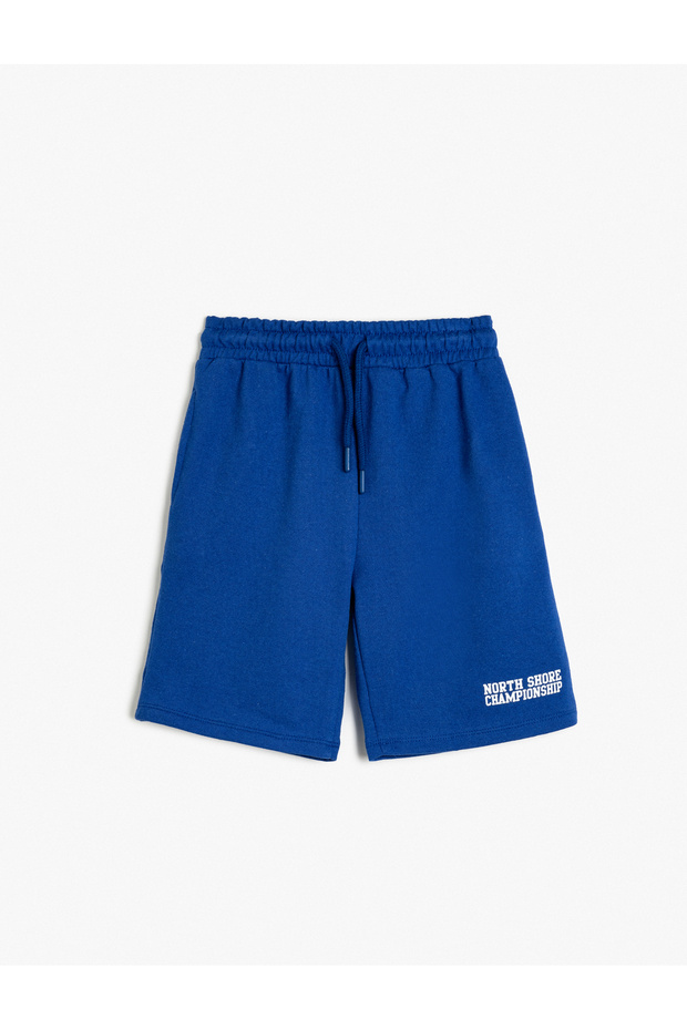 Shorts Tie Waist Pocket Print Detailed
