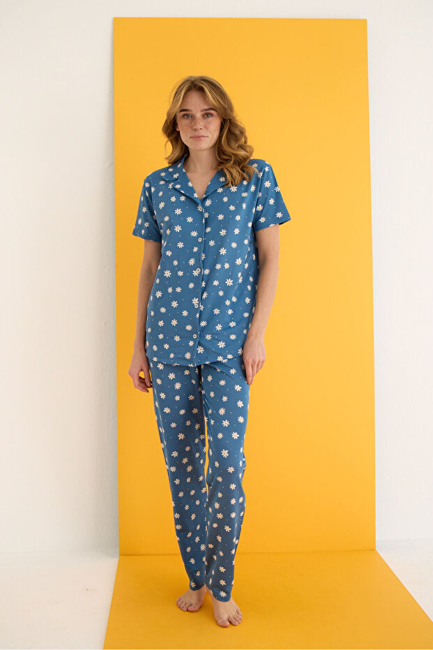 HELEN DÜĞMELİ PİJAMA TAKIMI - 2