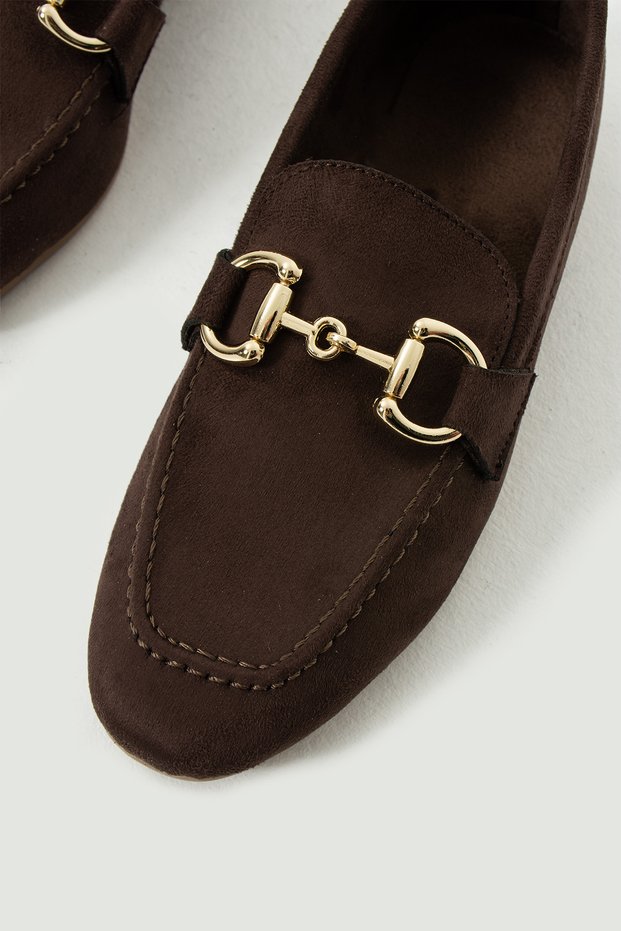 Bonni Buckle Detailed Soft Loafer Ballerina Women's Casual Shoes
