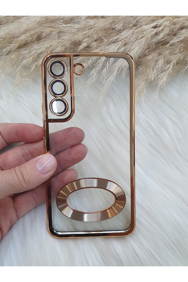 Samsung Galaxy S22 Compatible Camera Lens Laser Cut Logo Detailed Case