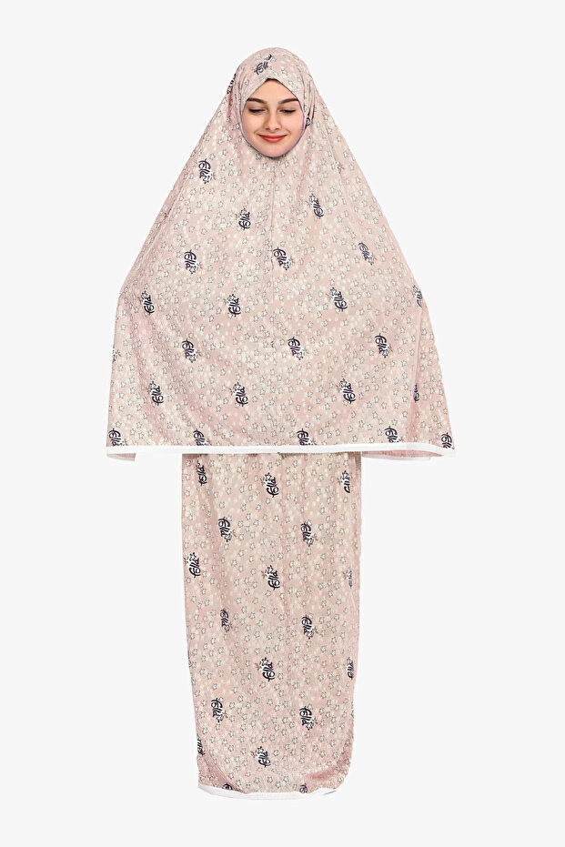 Child Prayer Dress 100% Cotton Sleeveless Two Piece Beige