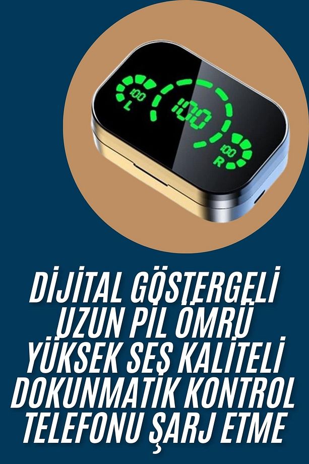 2025 Model Bluetooth Kulaklık Telefon Şarj Edebilen Çağrı Cevaplama Dijital Göstergeli - 2