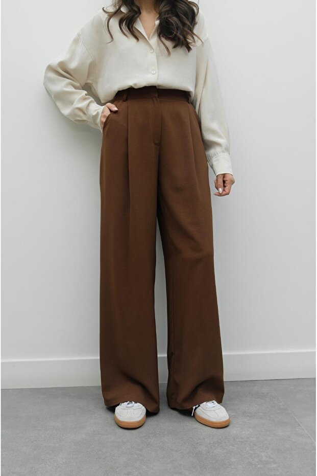Braune Fallon Palazzo-Hose - 2