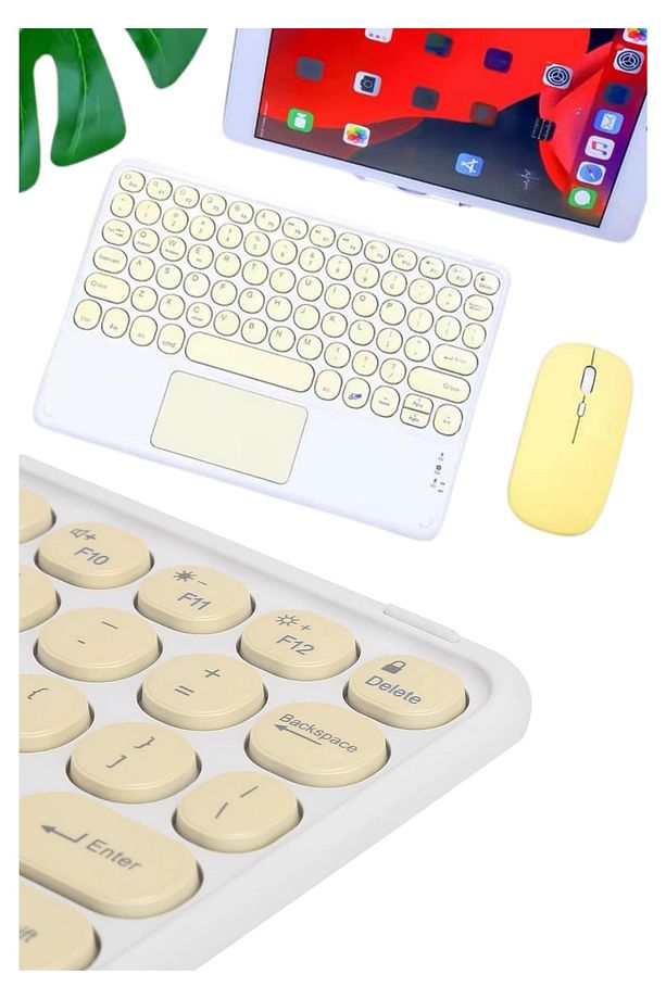 Kablosuz Mini Taşınabilir Touchpad Bluetooth Q Klavye - 4