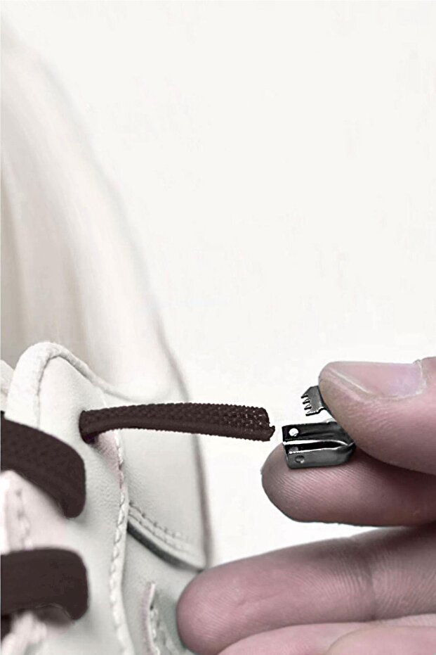 زوج واحد من الأربطة العملية المطاطية باللون البني مقاس 6 مم مع قفل ذكي قابل للتعديل - 3