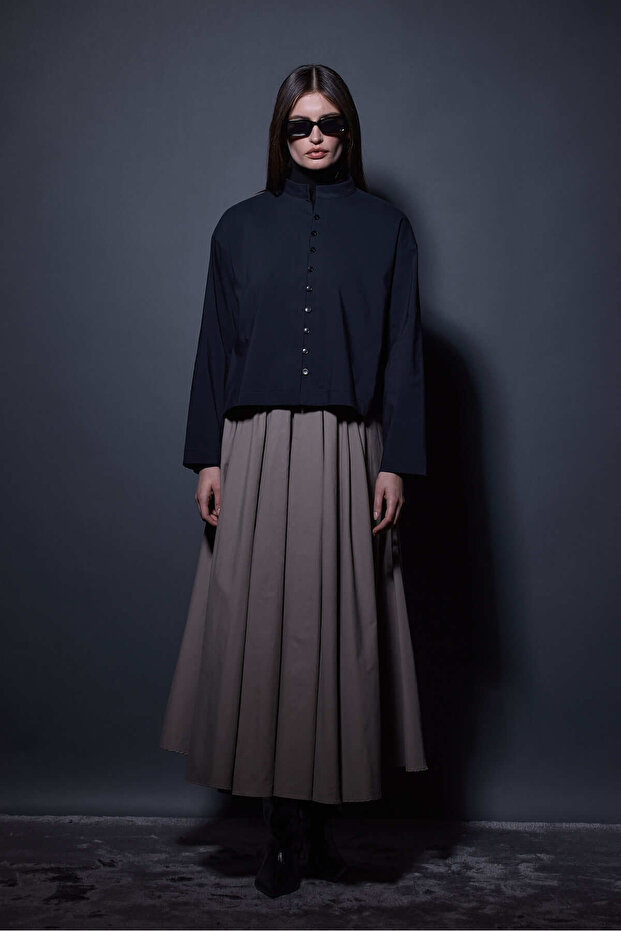 - قميص أسود بأزرار الوحدة - 6