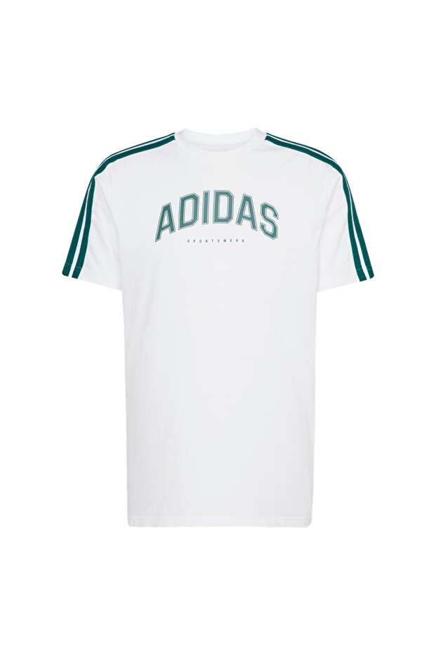 Erkek Beyaz Graphıc Tee (short Sleeve M C Colleg Tee Jj3868 - 6