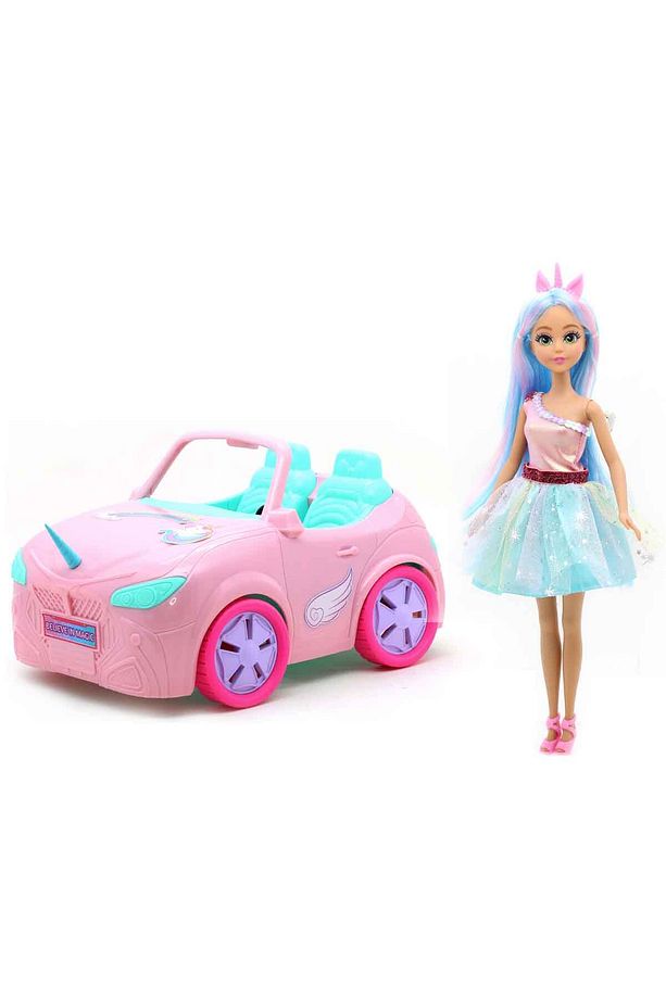 Dreameez Unicorn Pembe Araba ve Prenses Bebek - 3