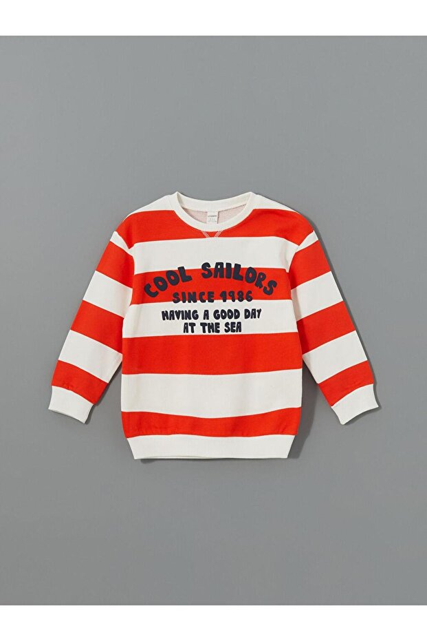 Lcw Kids Crew Neck Printed Boys Sweatshirt