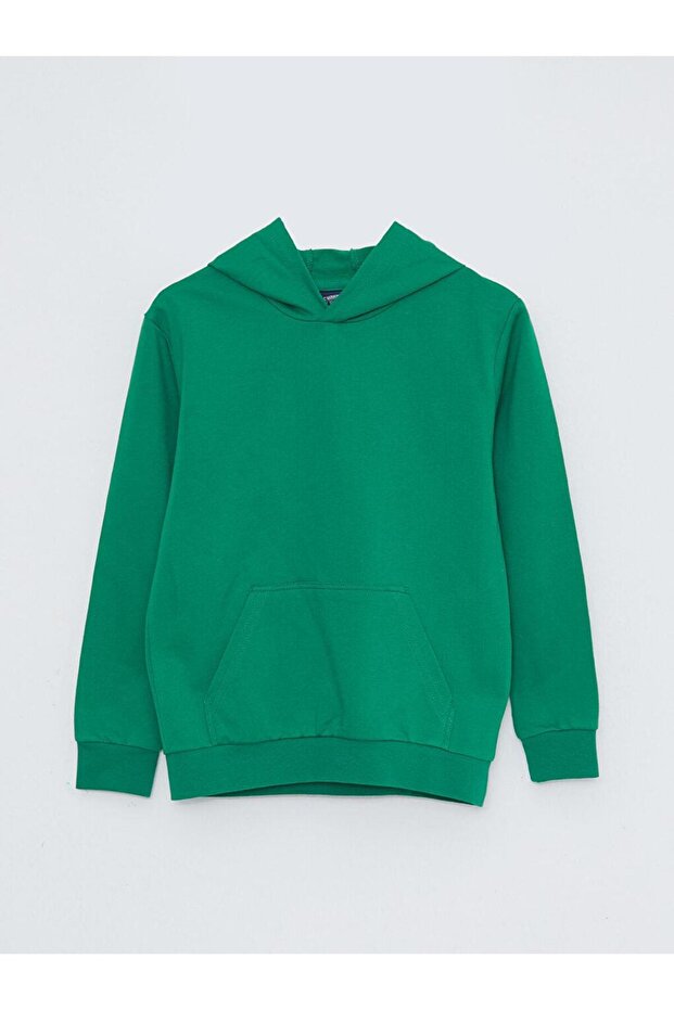 Kapüşonlu Basic Uzun Kollu Erkek Çocuk Sweatshirt (W2) - 5