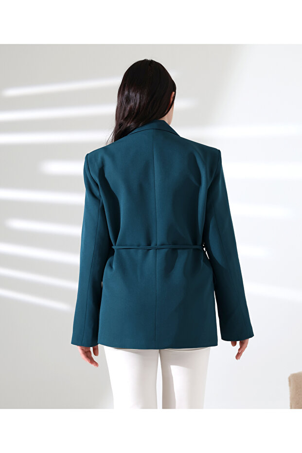 1 Button Belted Jacket New Season - 6